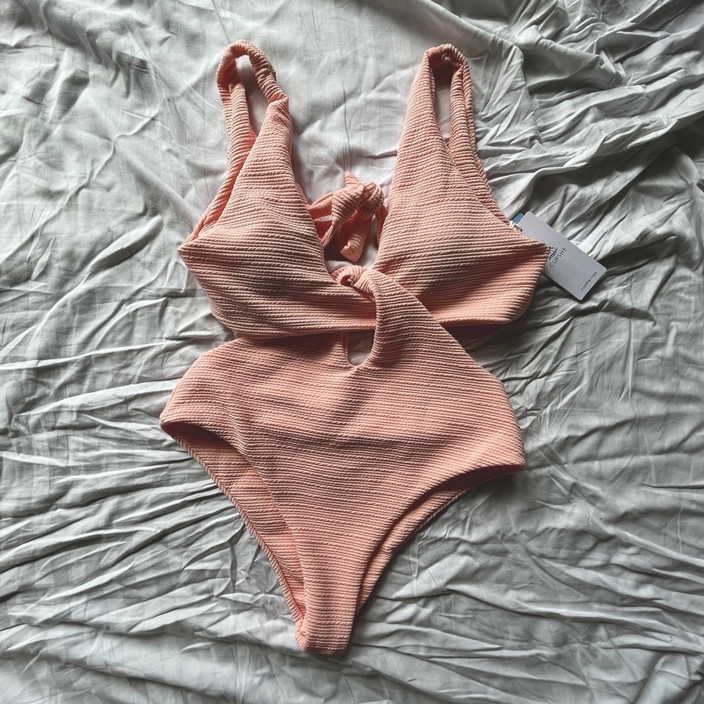 Cupshe Swim Pink One Piece Monokini